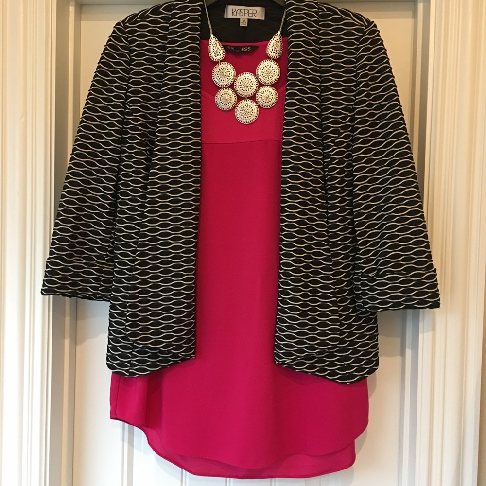 Express Magenta Short Sleeve Blouse